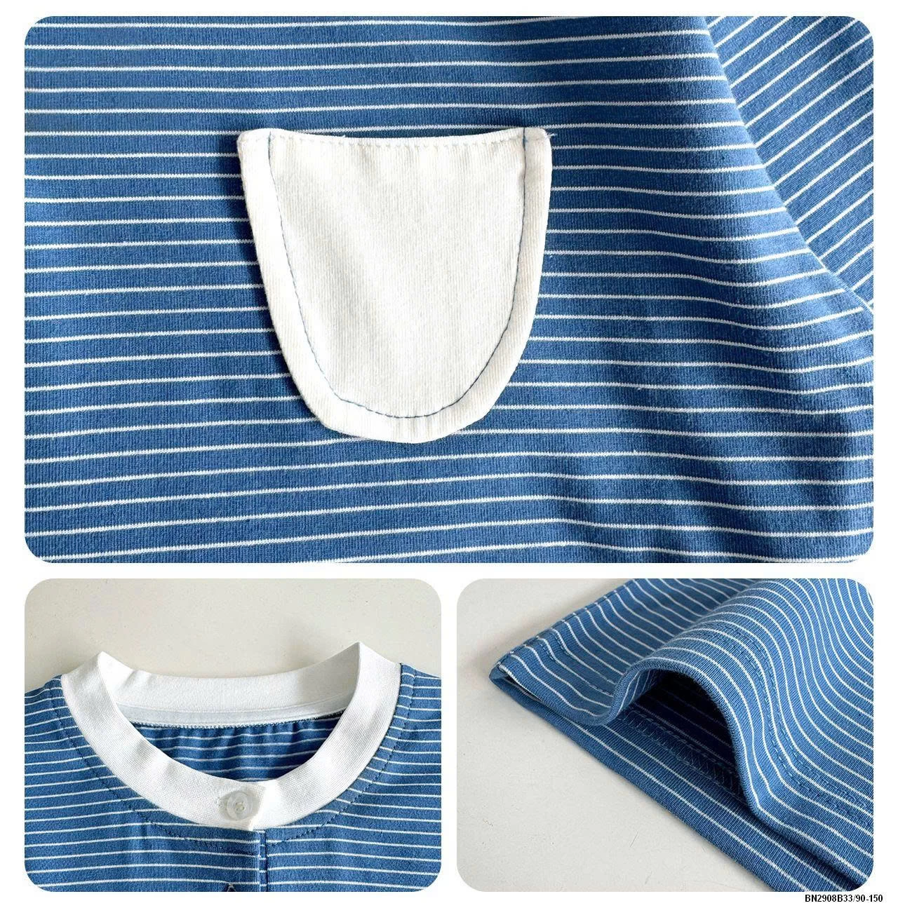 ÁO THUN XANH KẺ NHỎ AOAOKID