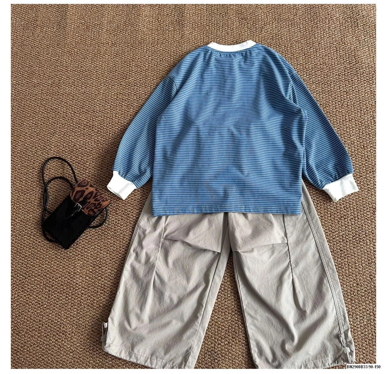 ÁO THUN XANH KẺ NHỎ AOAOKID