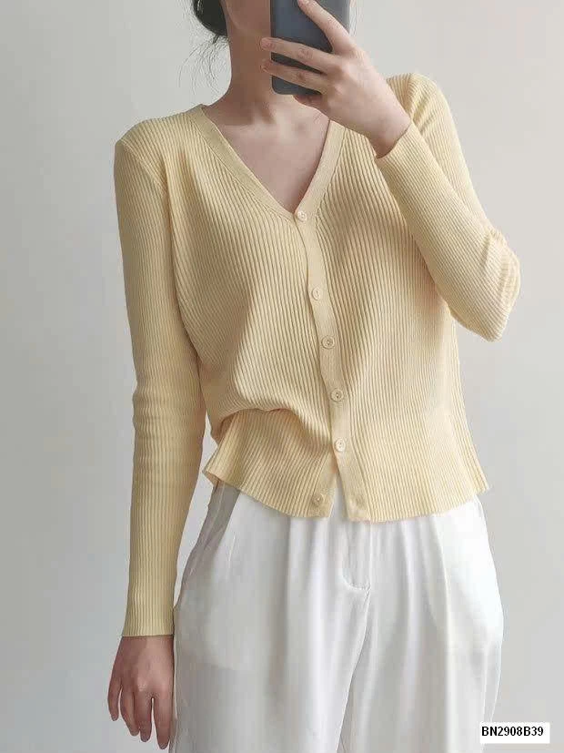 ÁO CARDIGAN NỮ CỔ V