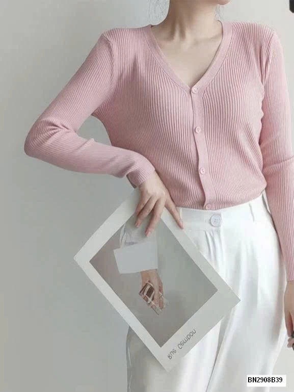 ÁO CARDIGAN NỮ CỔ V