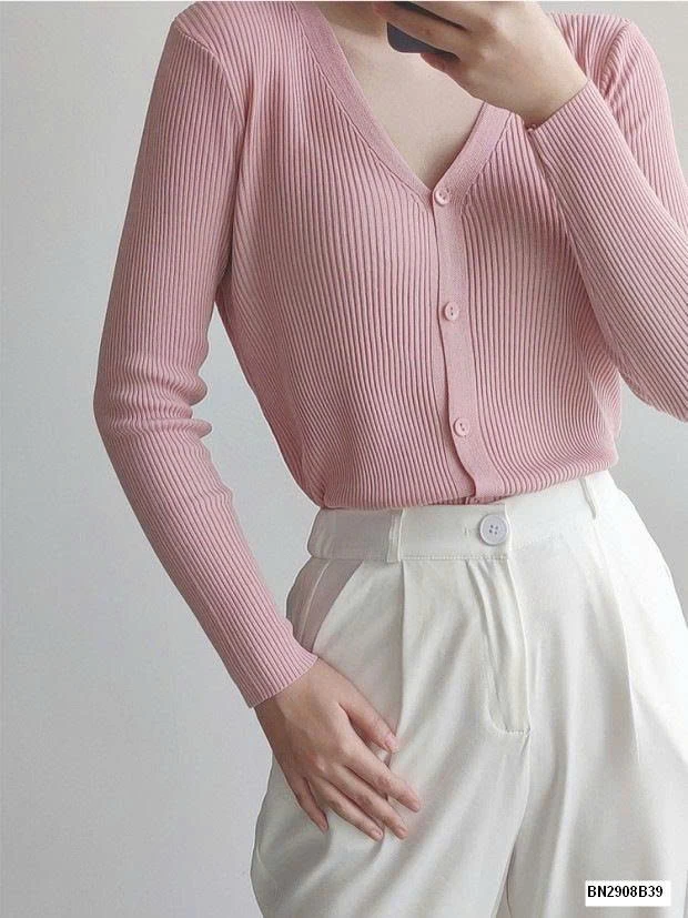 ÁO CARDIGAN NỮ CỔ V