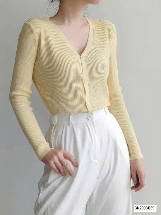 ÁO CARDIGAN NỮ CỔ V