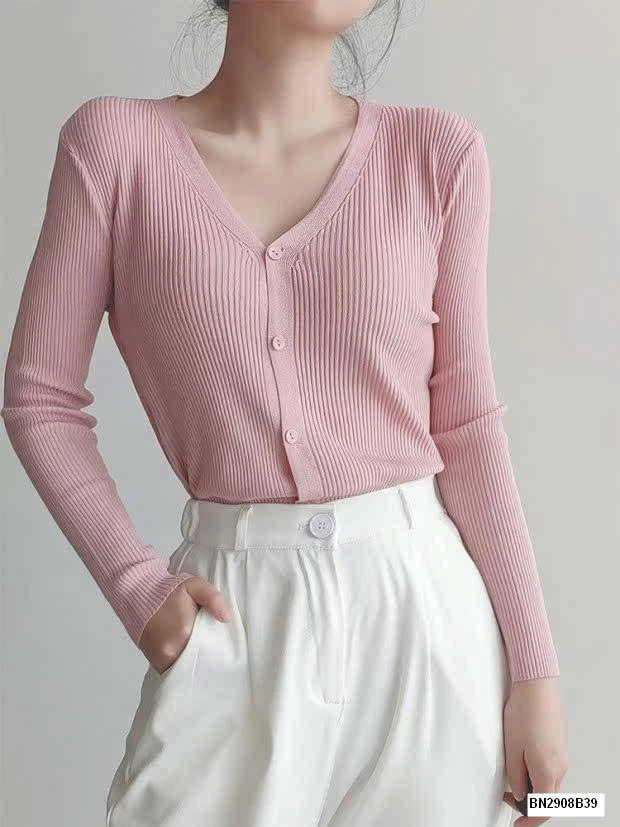ÁO CARDIGAN NỮ CỔ V
