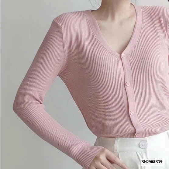 ÁO CARDIGAN NỮ CỔ V
