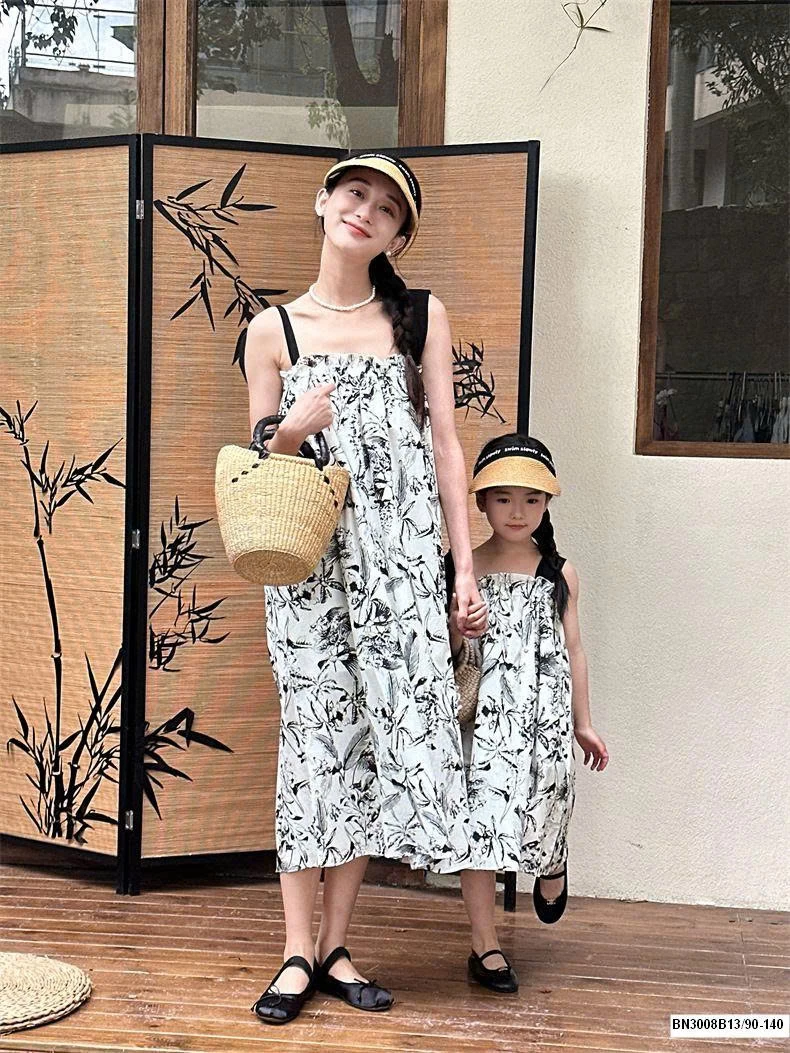 ĐẦM  2 DÂY HỌA TIẾT HOA LÁ