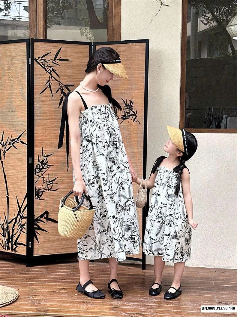 ĐẦM  2 DÂY HỌA TIẾT HOA LÁ