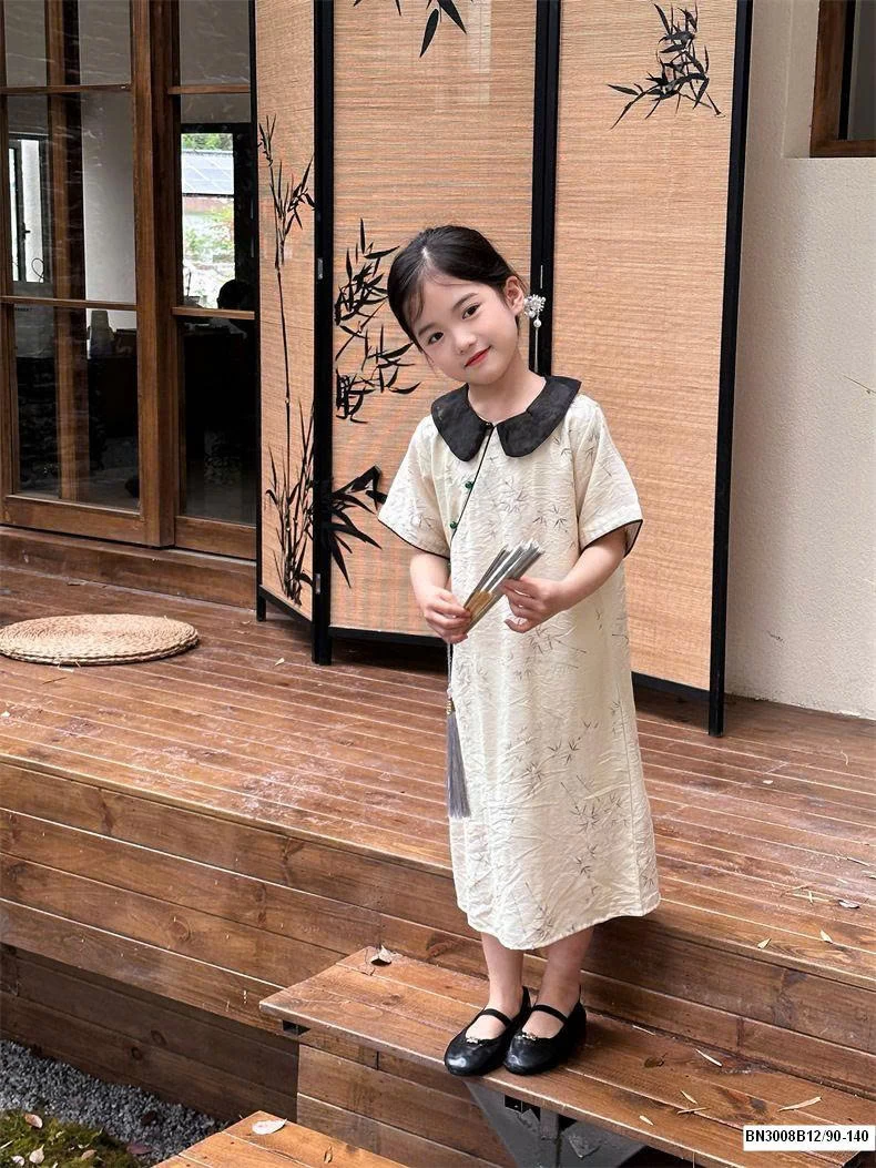 ĐẦM VẢI THÔ  SƯỜN XÁM CỔ SEN