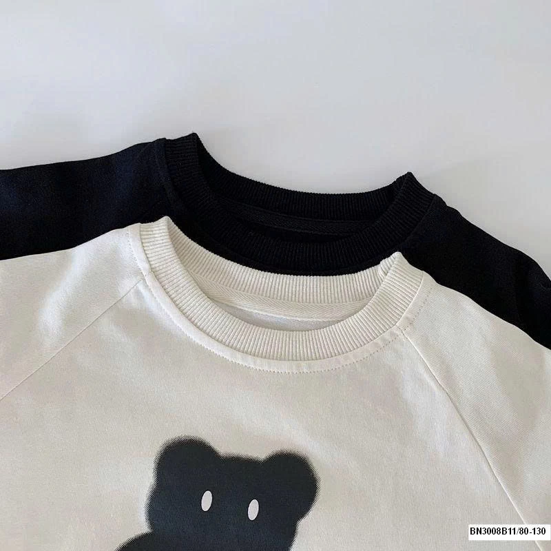 ÁO THUN GẤU TAY KẺ