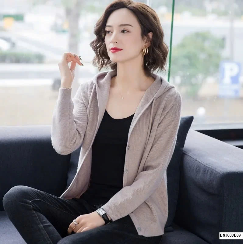 ÁO KHOÁC LEN CÓ MŨ