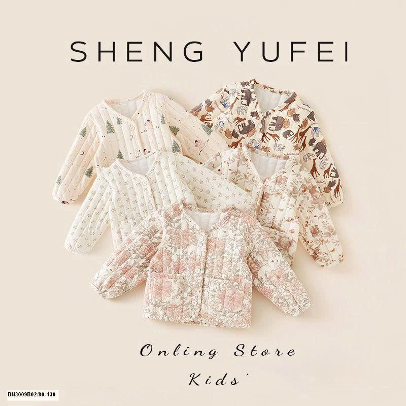 ÁO KHOÁC PHAO HỌA TIẾT LÓT LÔNG HÀN QUỐC