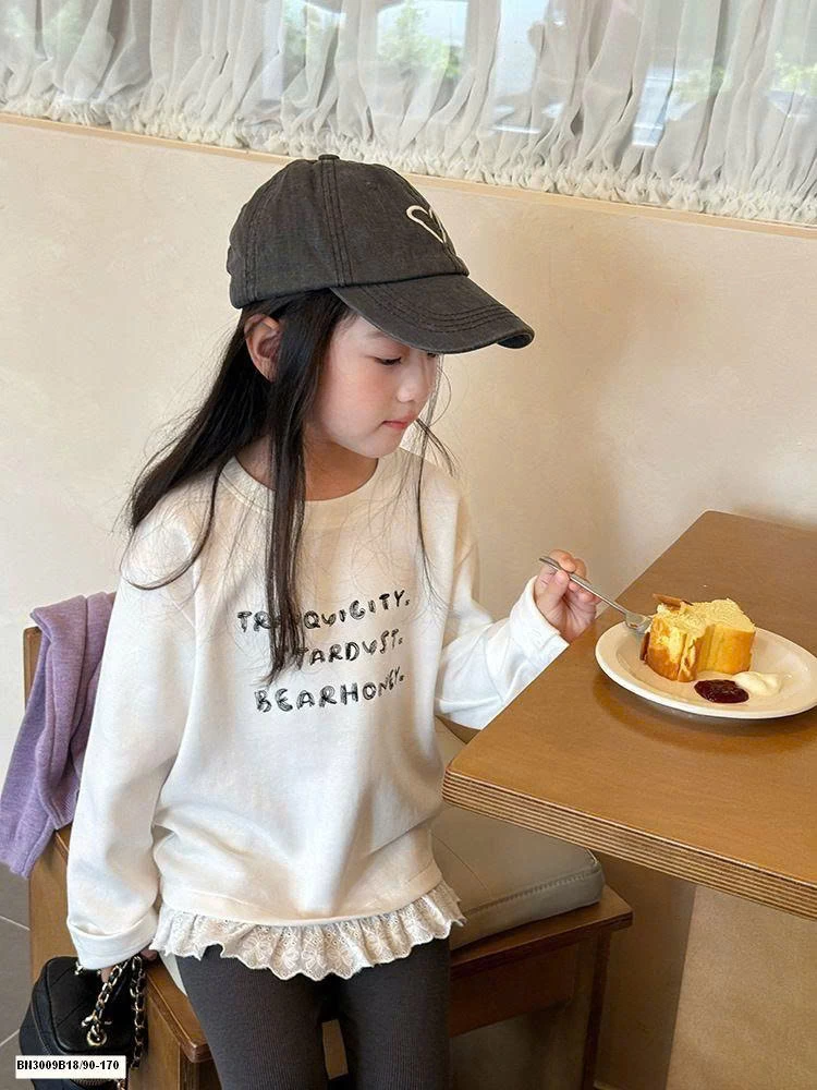 ÁO THUN DÀI TAY MIX REN AMBB  25F031