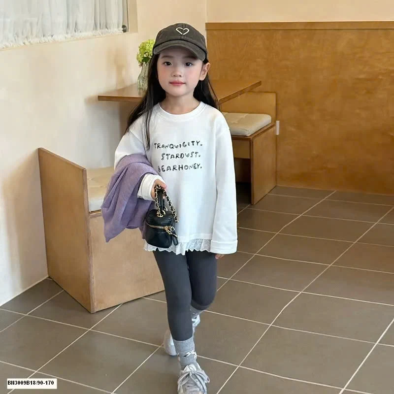 ÁO THUN DÀI TAY MIX REN AMBB  25F031