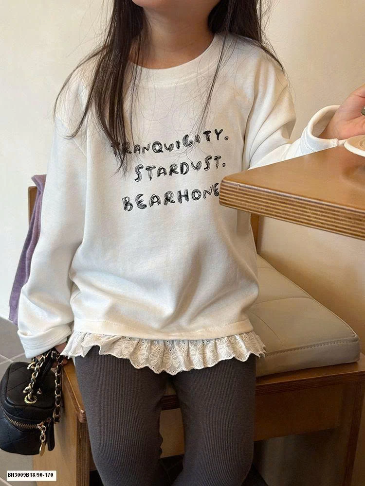 ÁO THUN DÀI TAY MIX REN AMBB  25F031