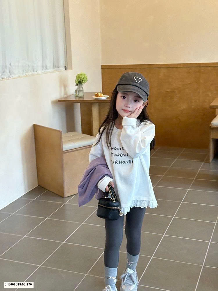 ÁO THUN DÀI TAY MIX REN AMBB  25F031