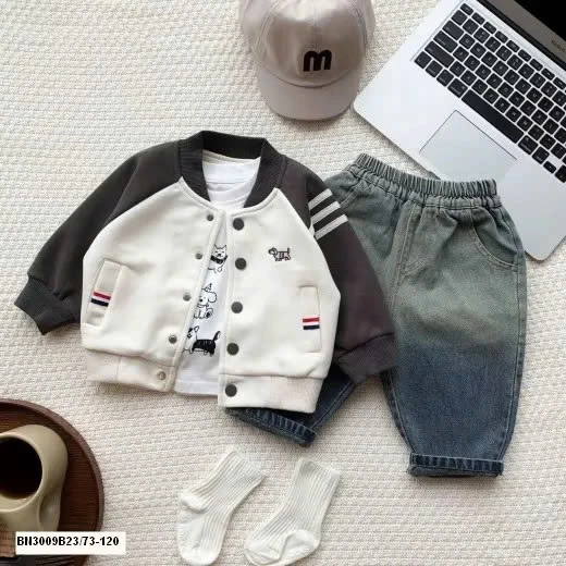 SET ÁO BOMBER MIX QUẦN JEAN BT