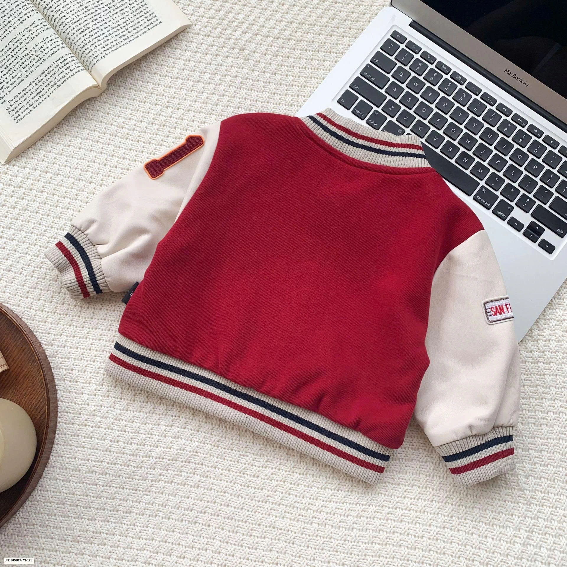 SÉT ÁO KHOÁC BÓNG CHÀY MIX QUẦN JEAN DENIM BO GẤU