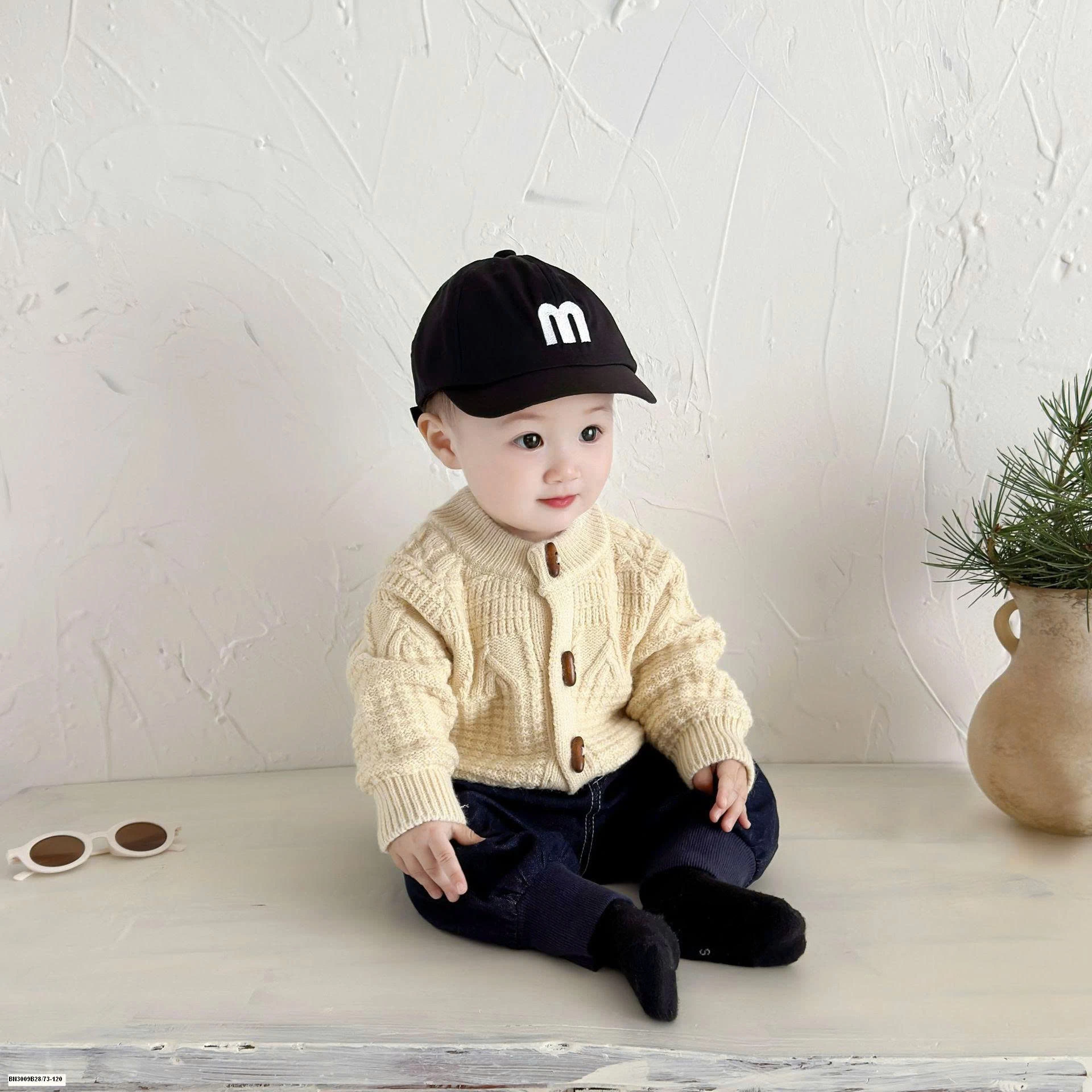 ÁO LEN CÚC GỖ MIX QUẦN DENIM BÓ GẤU