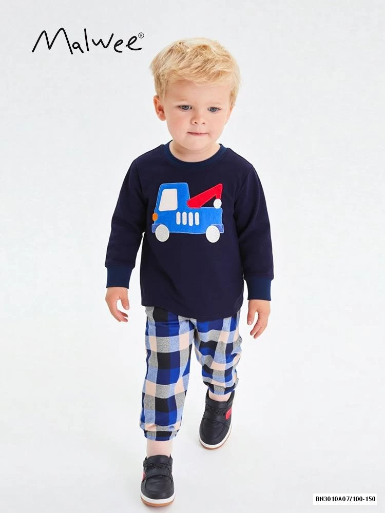 BỘ COTTON QUẦN KẺ MALWEE