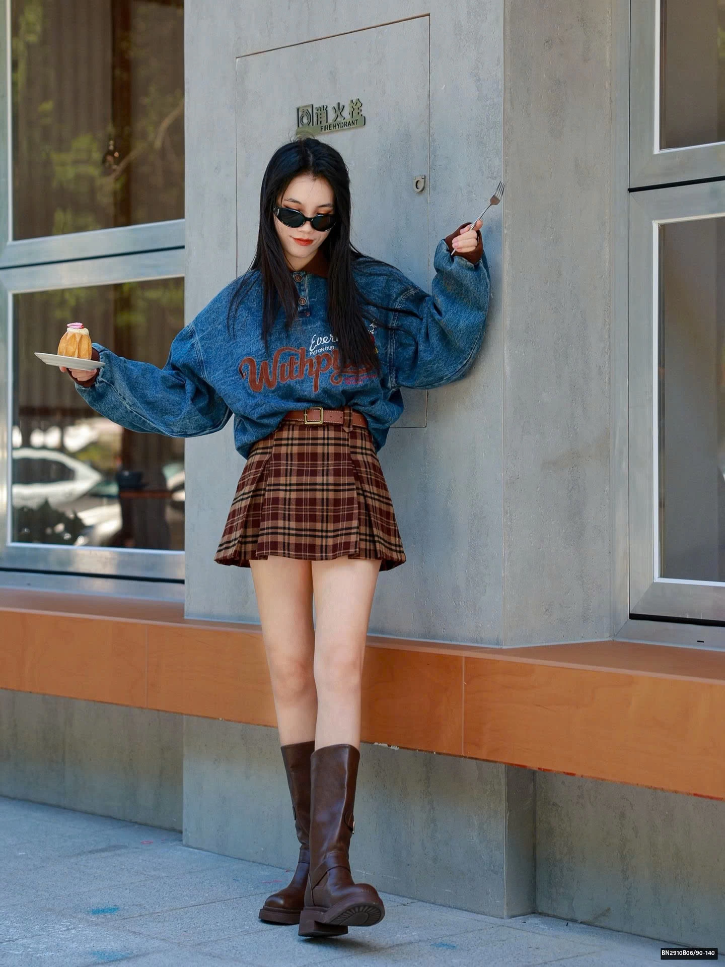 SÉT ÁO DENIM PHỐI CỔ POLO