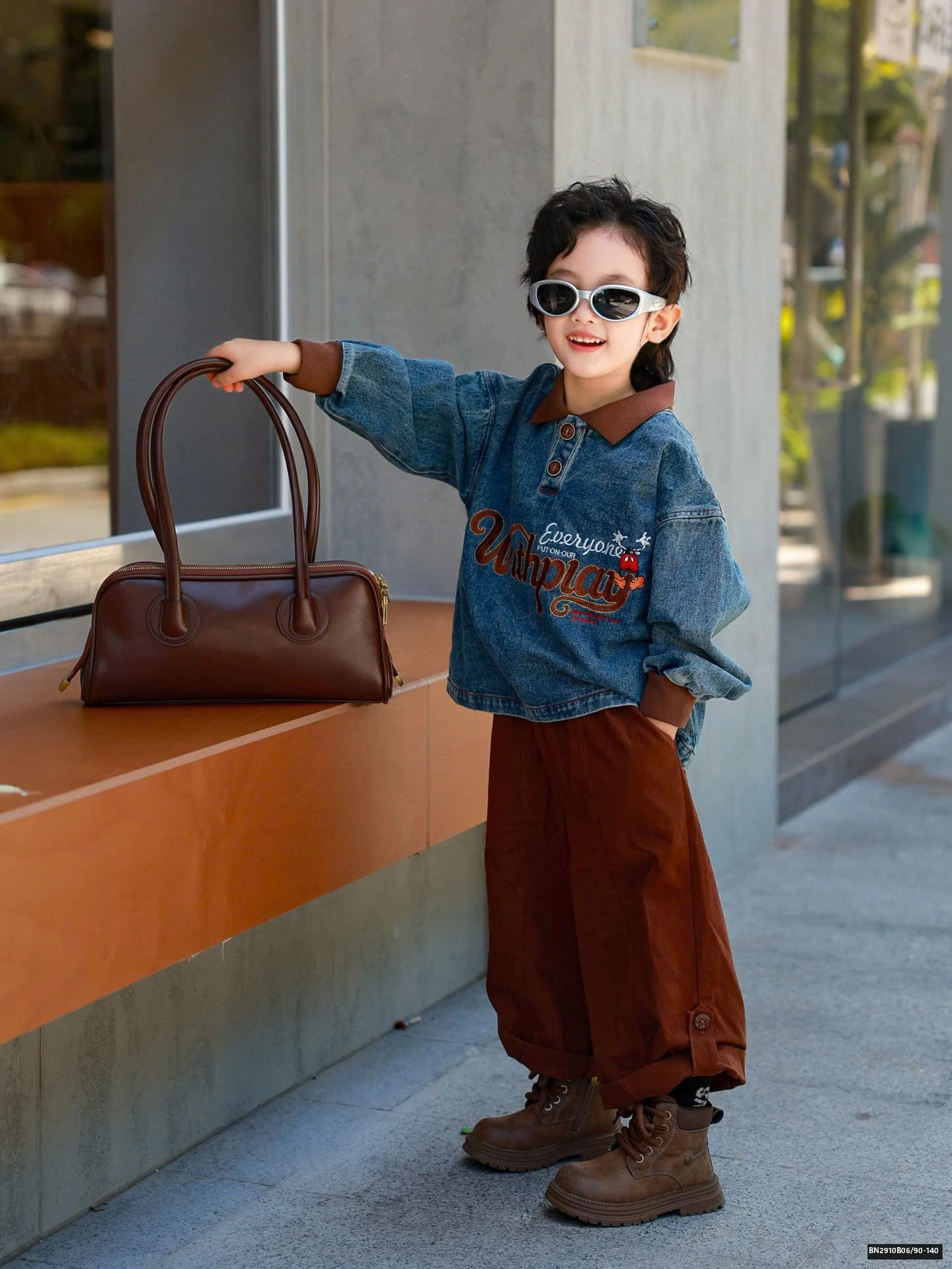 SÉT ÁO DENIM PHỐI CỔ POLO