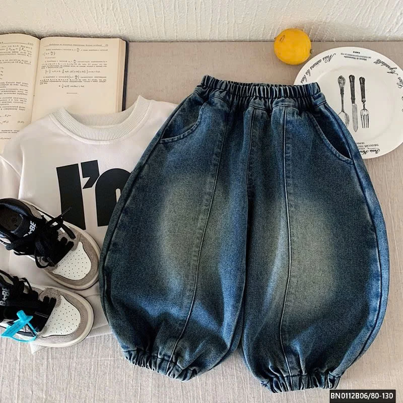 QUẦN JEAN BO GẤU DÁNG BOMBER