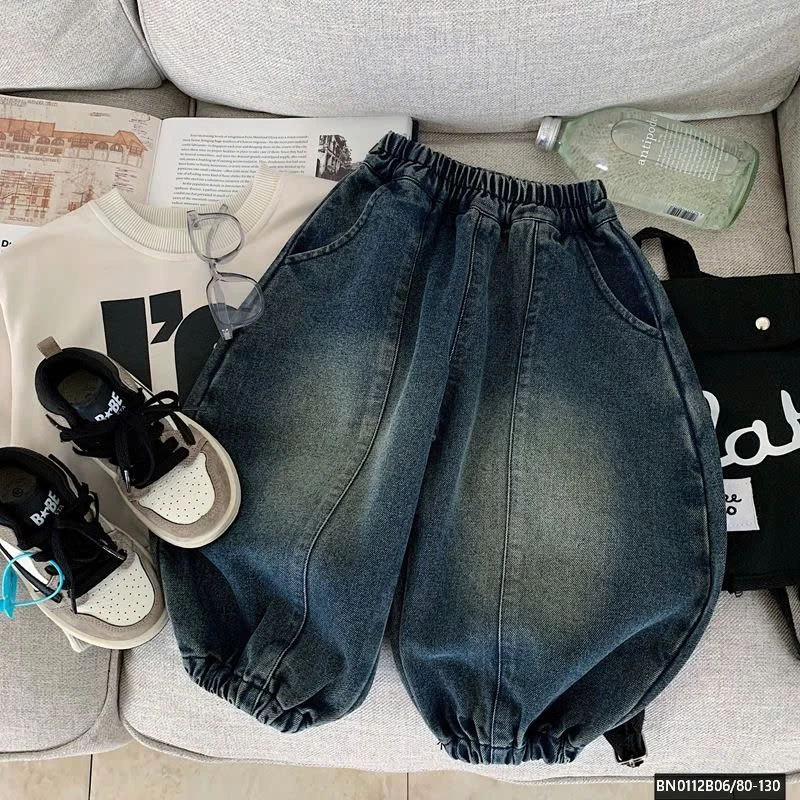 QUẦN JEAN BO GẤU DÁNG BOMBER