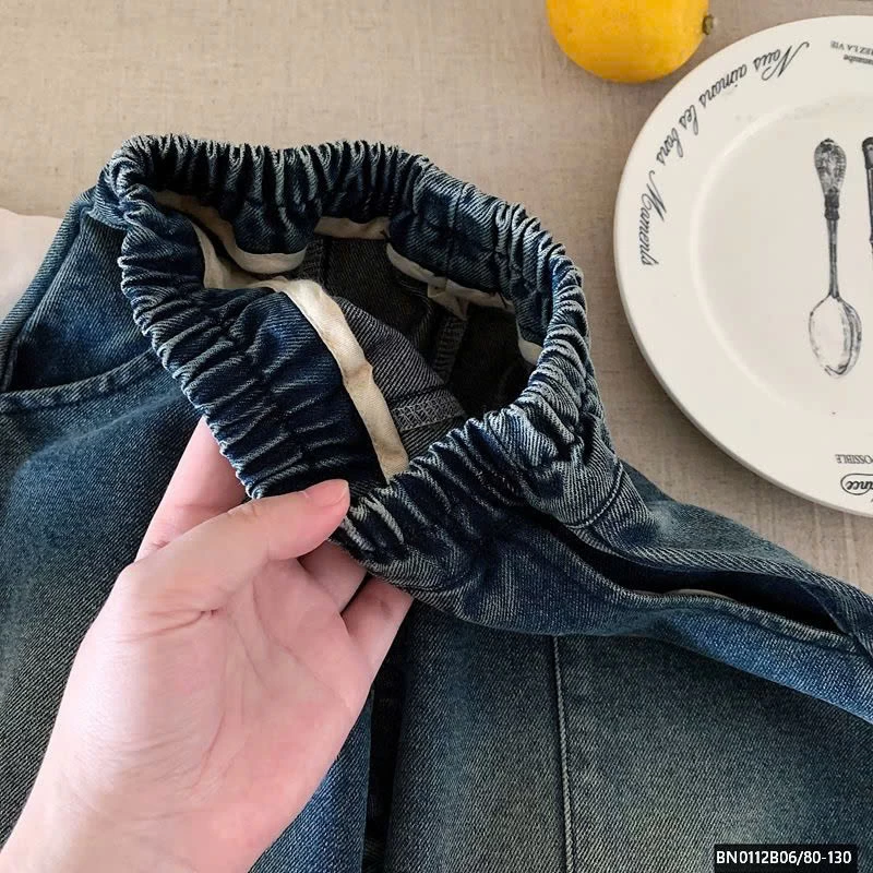 QUẦN JEAN BO GẤU DÁNG BOMBER