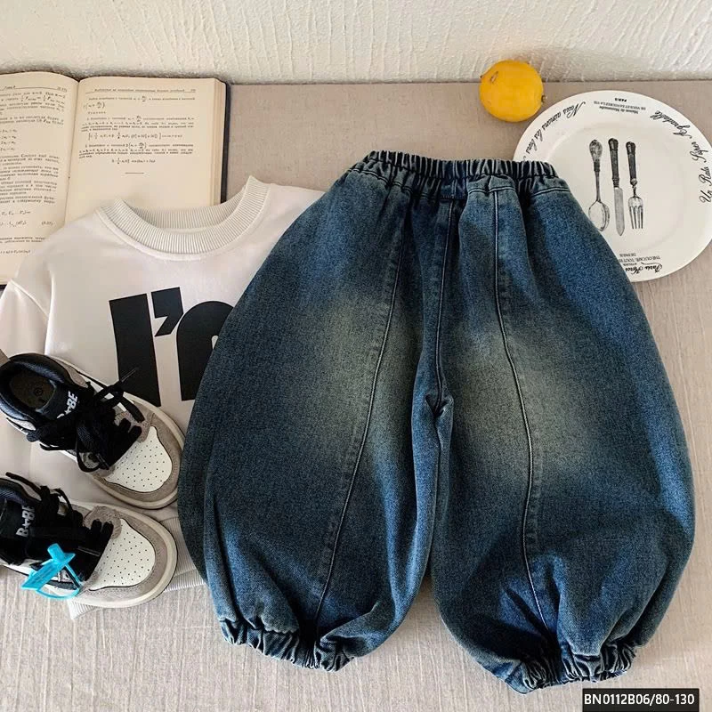 QUẦN JEAN BO GẤU DÁNG BOMBER