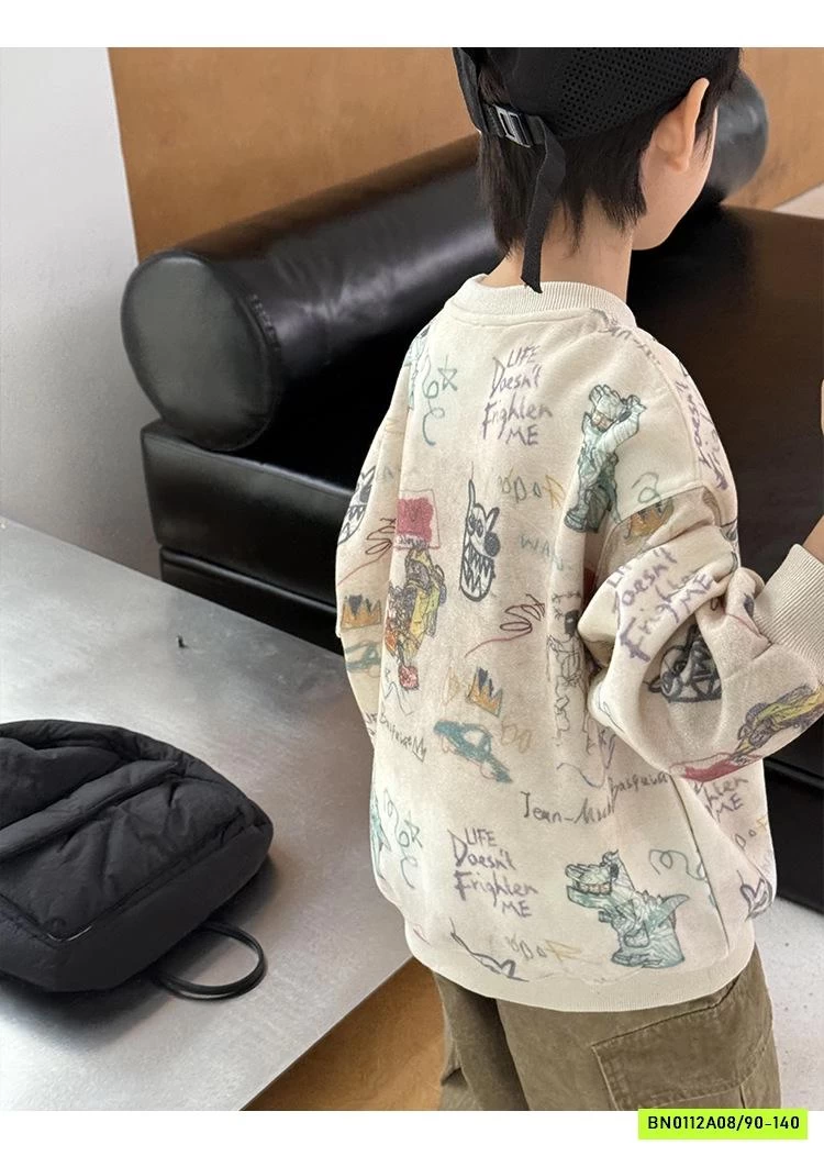 ÁO NỈ KHỦNG LONG LOANG MÀU