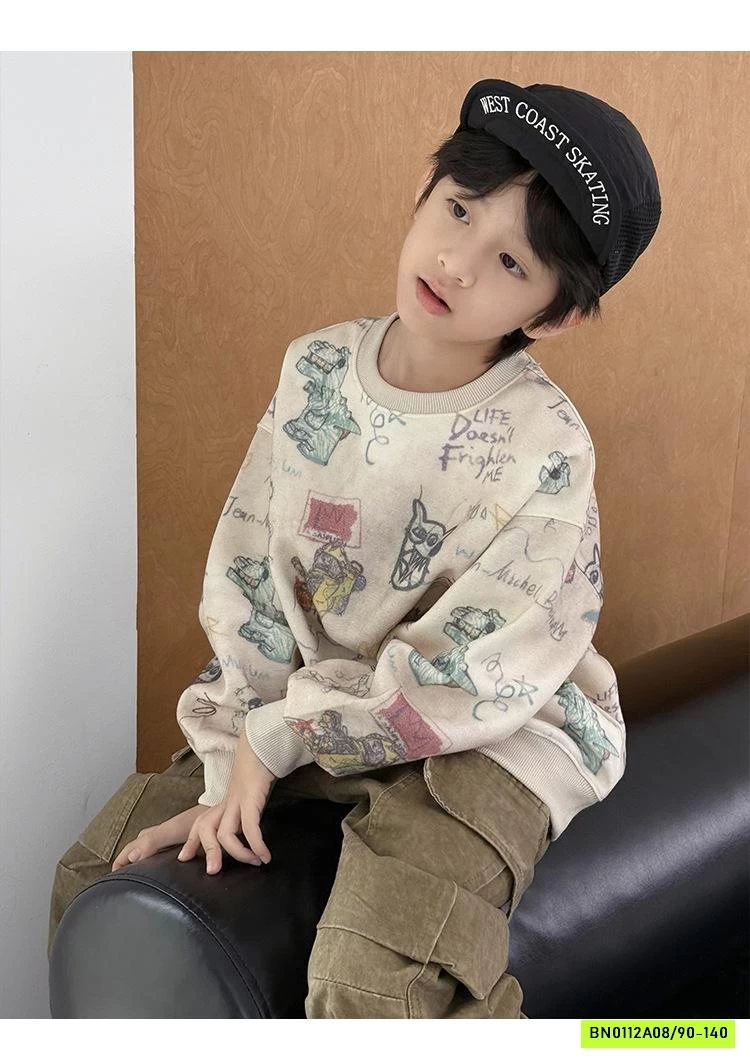 ÁO NỈ KHỦNG LONG LOANG MÀU