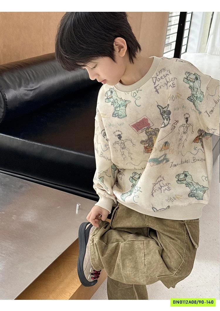 ÁO NỈ KHỦNG LONG LOANG MÀU