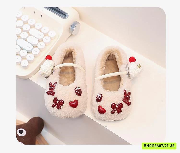 GIÀY LÔNG CỪU GẮN THỎ ĐÁNG YÊU