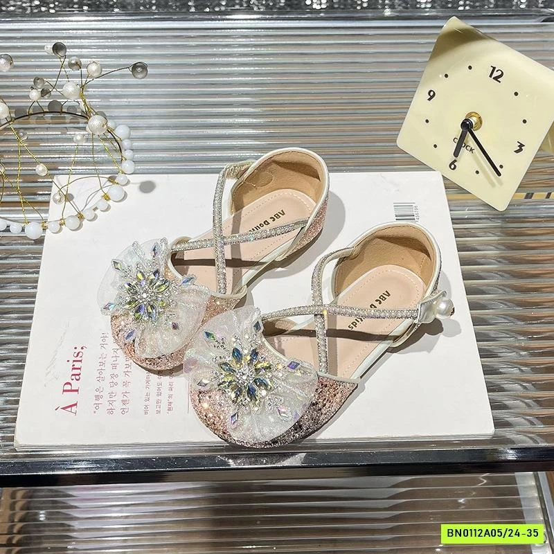 GIÀY BÚP BÊ QUAI CHÉO TAG NƠ GẮN ĐÁ