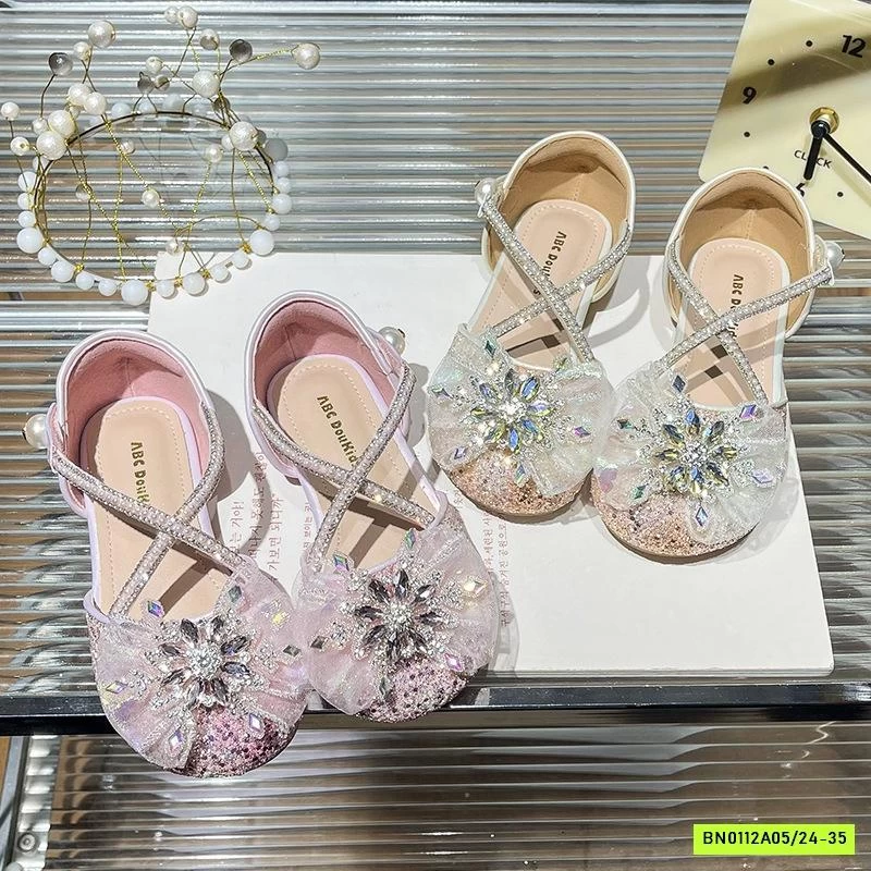 GIÀY BÚP BÊ QUAI CHÉO TAG NƠ GẮN ĐÁ