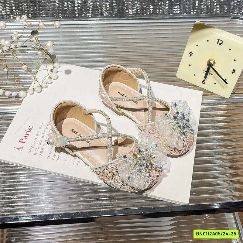 GIÀY BÚP BÊ QUAI CHÉO TAG NƠ GẮN ĐÁ