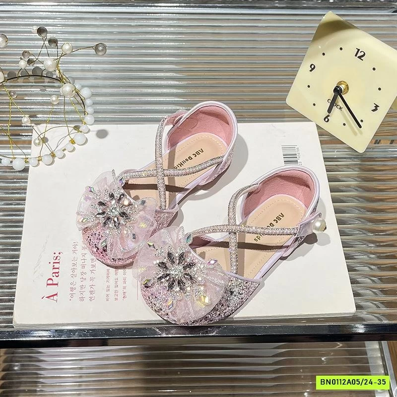 GIÀY BÚP BÊ QUAI CHÉO TAG NƠ GẮN ĐÁ