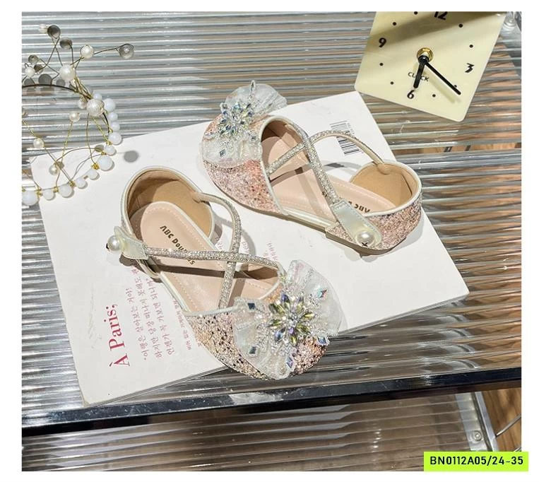 GIÀY BÚP BÊ QUAI CHÉO TAG NƠ GẮN ĐÁ