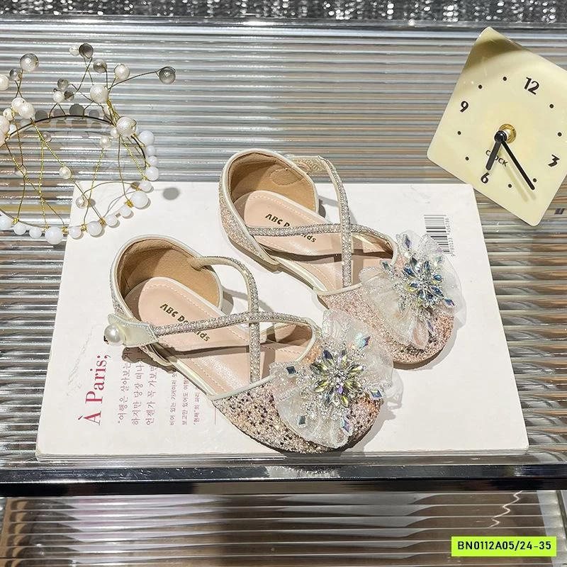 GIÀY BÚP BÊ QUAI CHÉO TAG NƠ GẮN ĐÁ