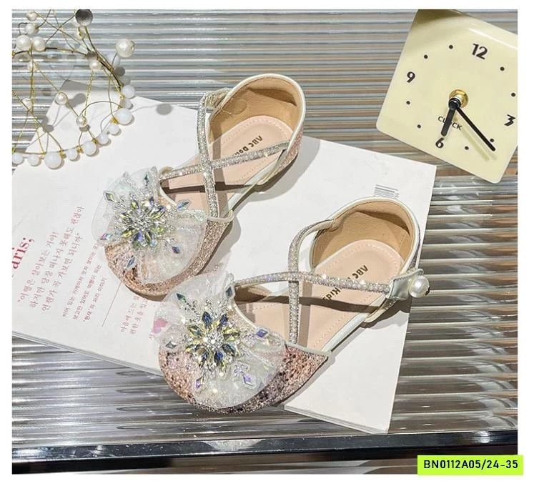 GIÀY BÚP BÊ QUAI CHÉO TAG NƠ GẮN ĐÁ