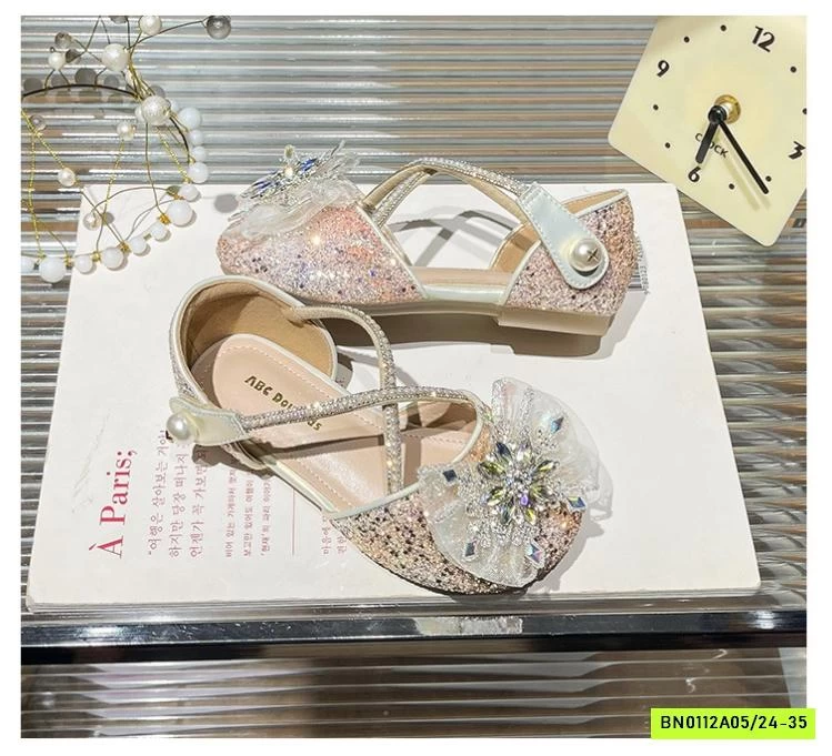 GIÀY BÚP BÊ QUAI CHÉO TAG NƠ GẮN ĐÁ