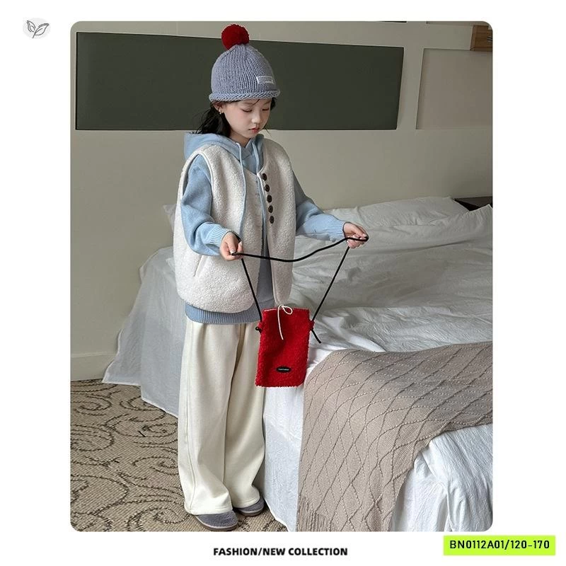 SÉT HOODIE LEN XANH 3 CHI TIẾT