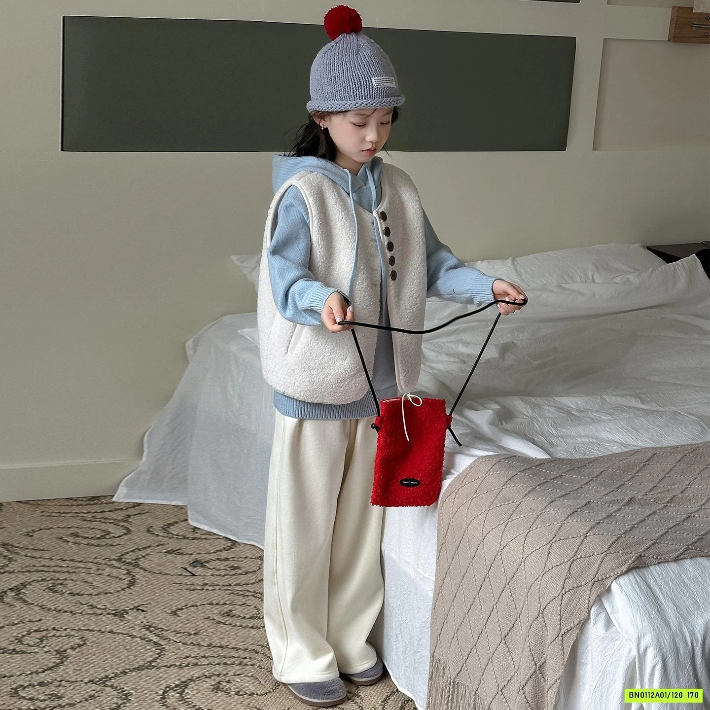 SÉT HOODIE LEN XANH 3 CHI TIẾT