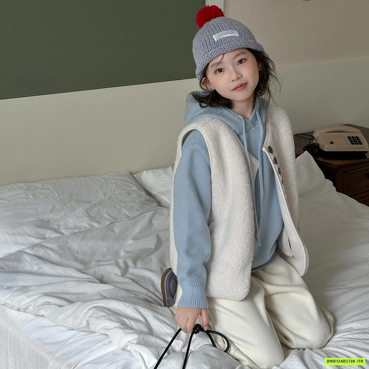 SÉT HOODIE LEN XANH 3 CHI TIẾT