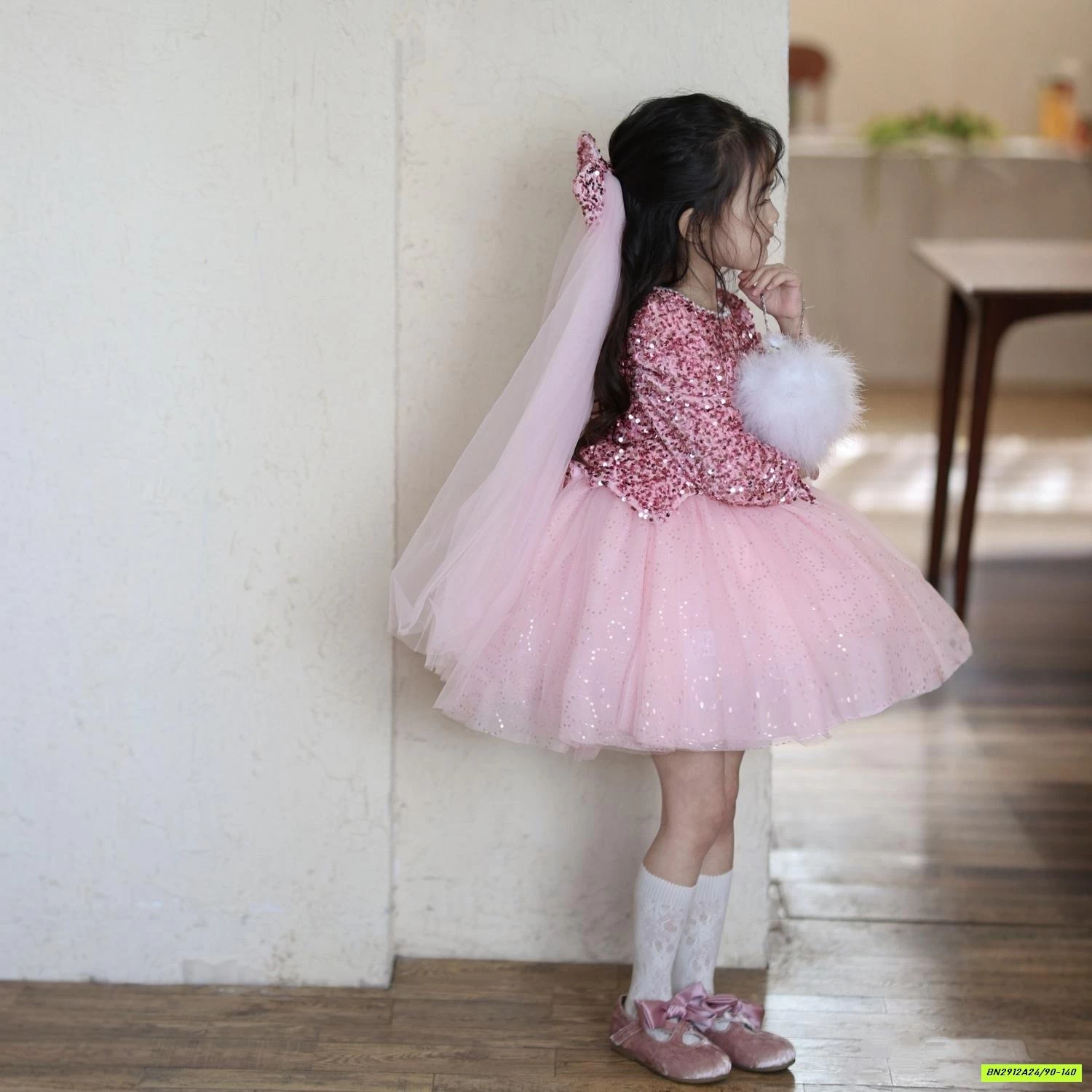 ĐẦM CÔNG CHÚA HỒNG BLING LÓT NHUNG