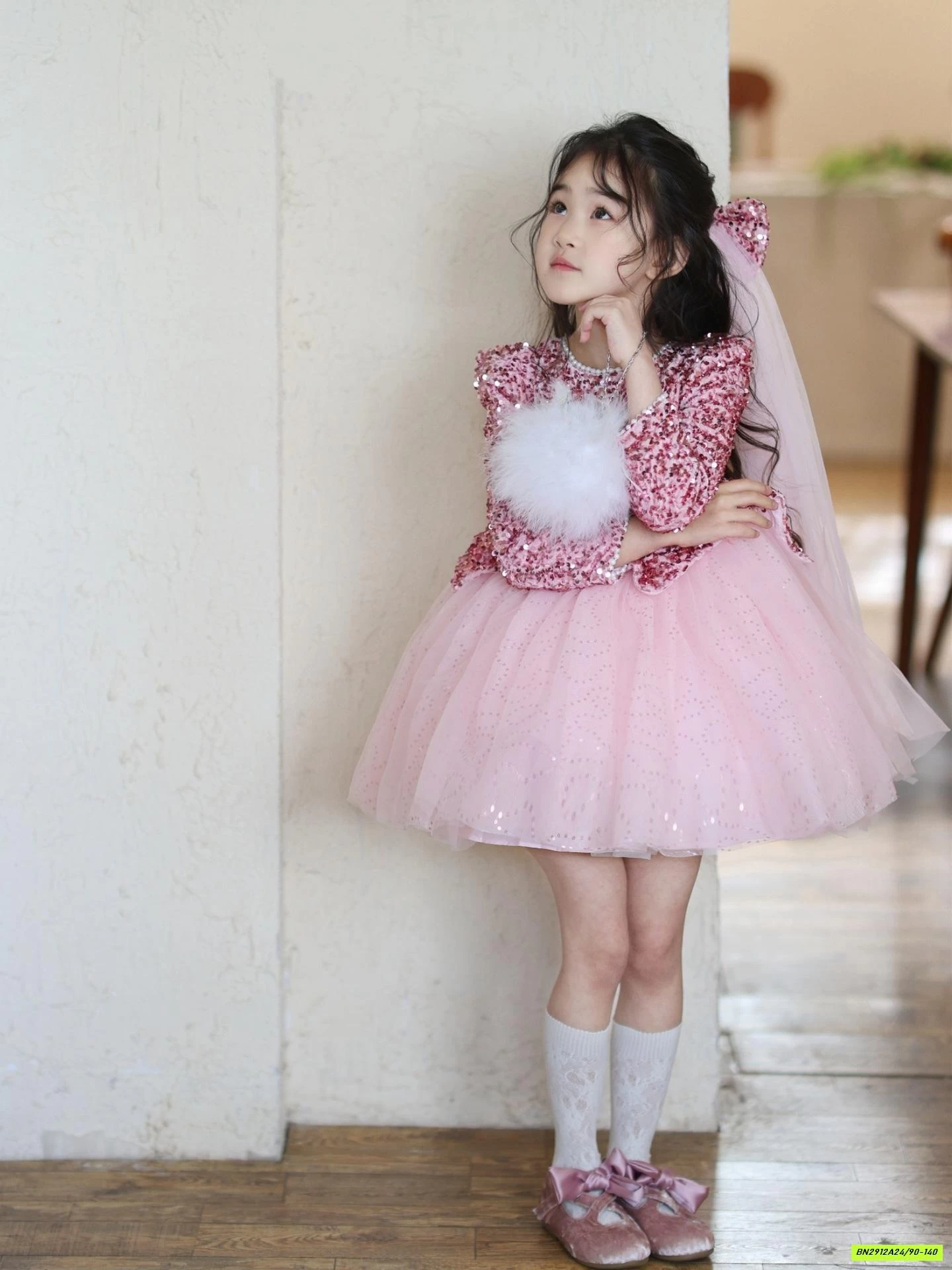 ĐẦM CÔNG CHÚA HỒNG BLING LÓT NHUNG