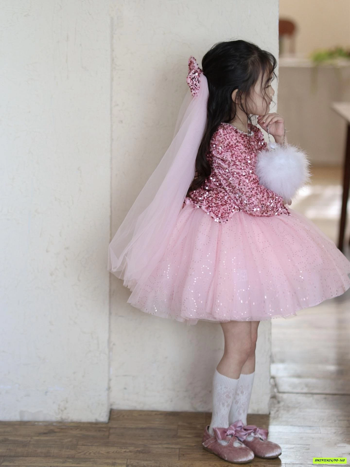 ĐẦM CÔNG CHÚA HỒNG BLING LÓT NHUNG