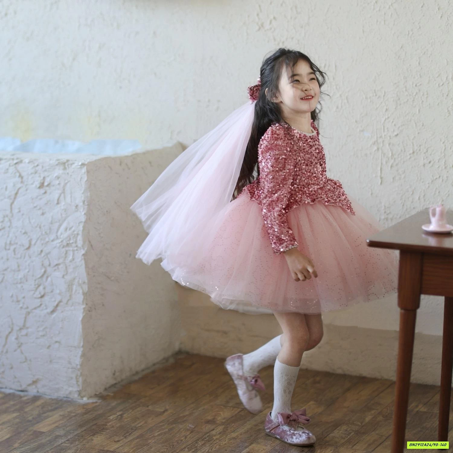 ĐẦM CÔNG CHÚA HỒNG BLING LÓT NHUNG