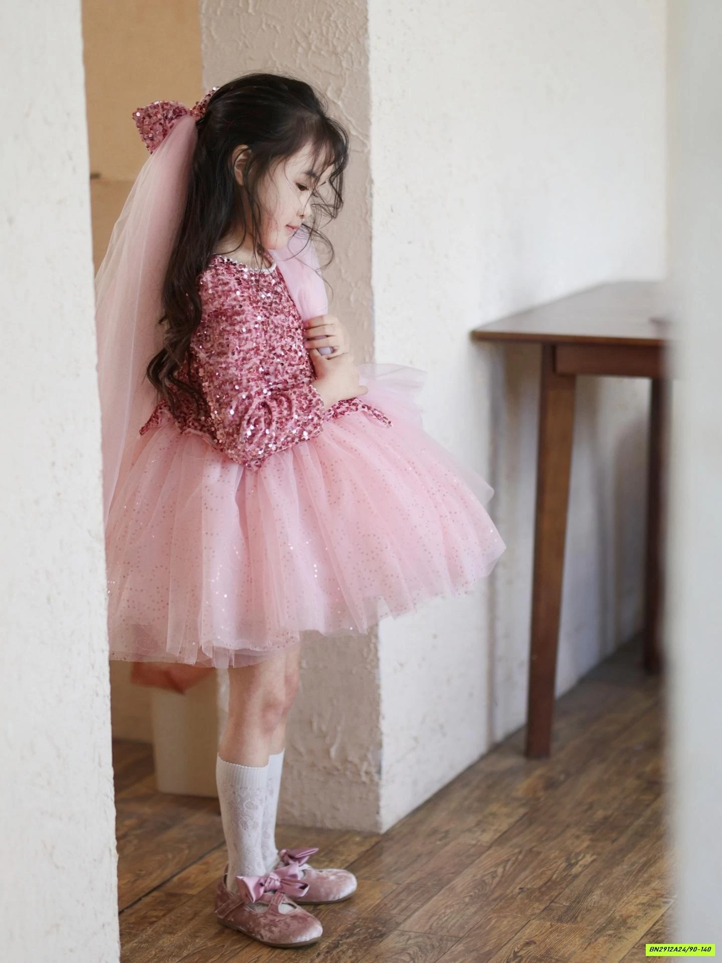 ĐẦM CÔNG CHÚA HỒNG BLING LÓT NHUNG