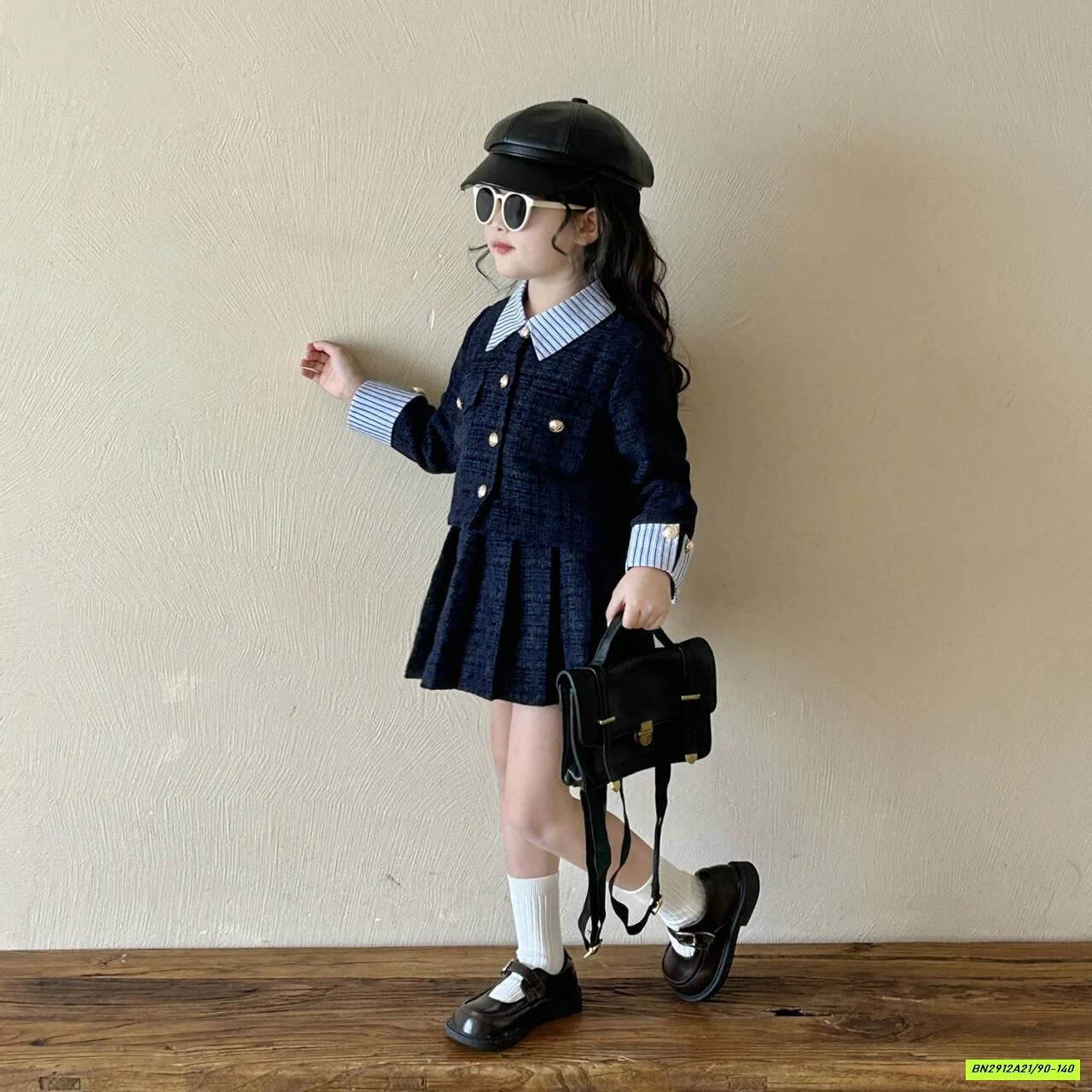 SÉT VÁY DẠ NỮ SINH XANH THAN