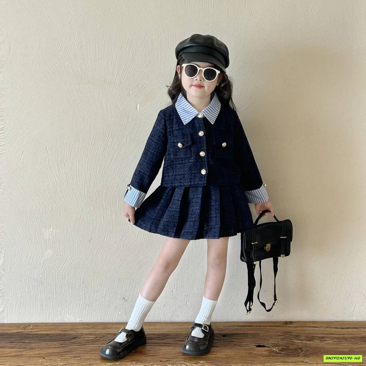 SÉT VÁY DẠ NỮ SINH XANH THAN